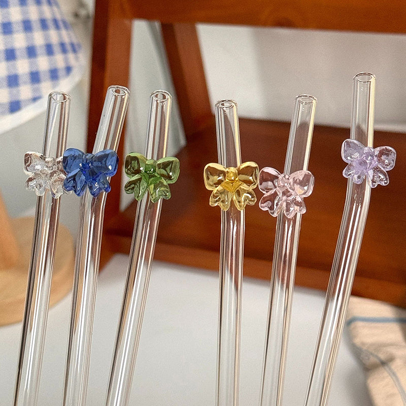 Butterfly Glass Straw Set