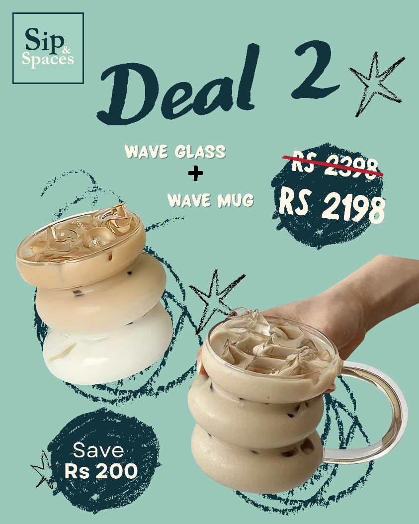 Wave Glass + Wave Mug Combo