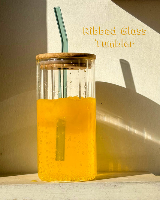Ribbed Glass Tumbler