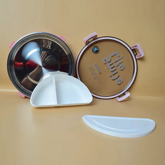 Round Stainless Steel Lunch Box (with container)