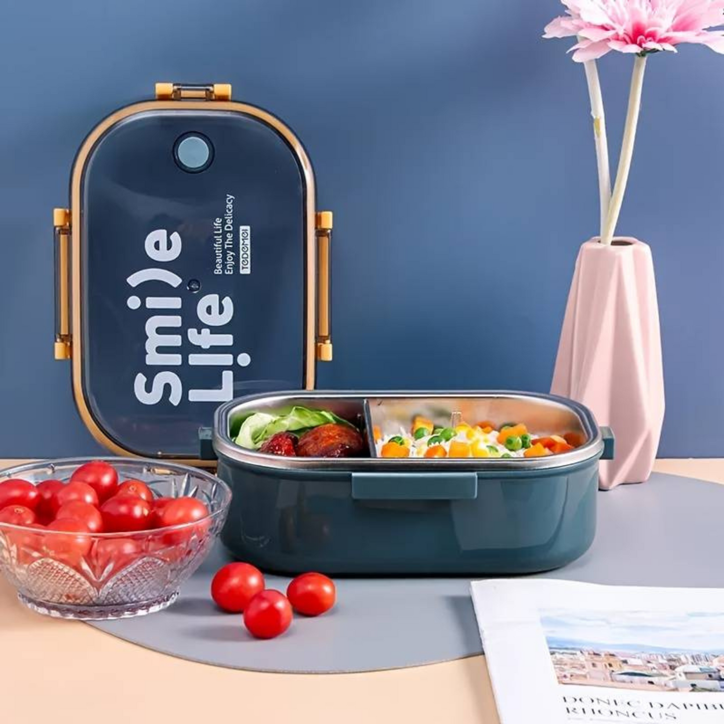 Rectangle Stainless Steel Lunch Box (with container)