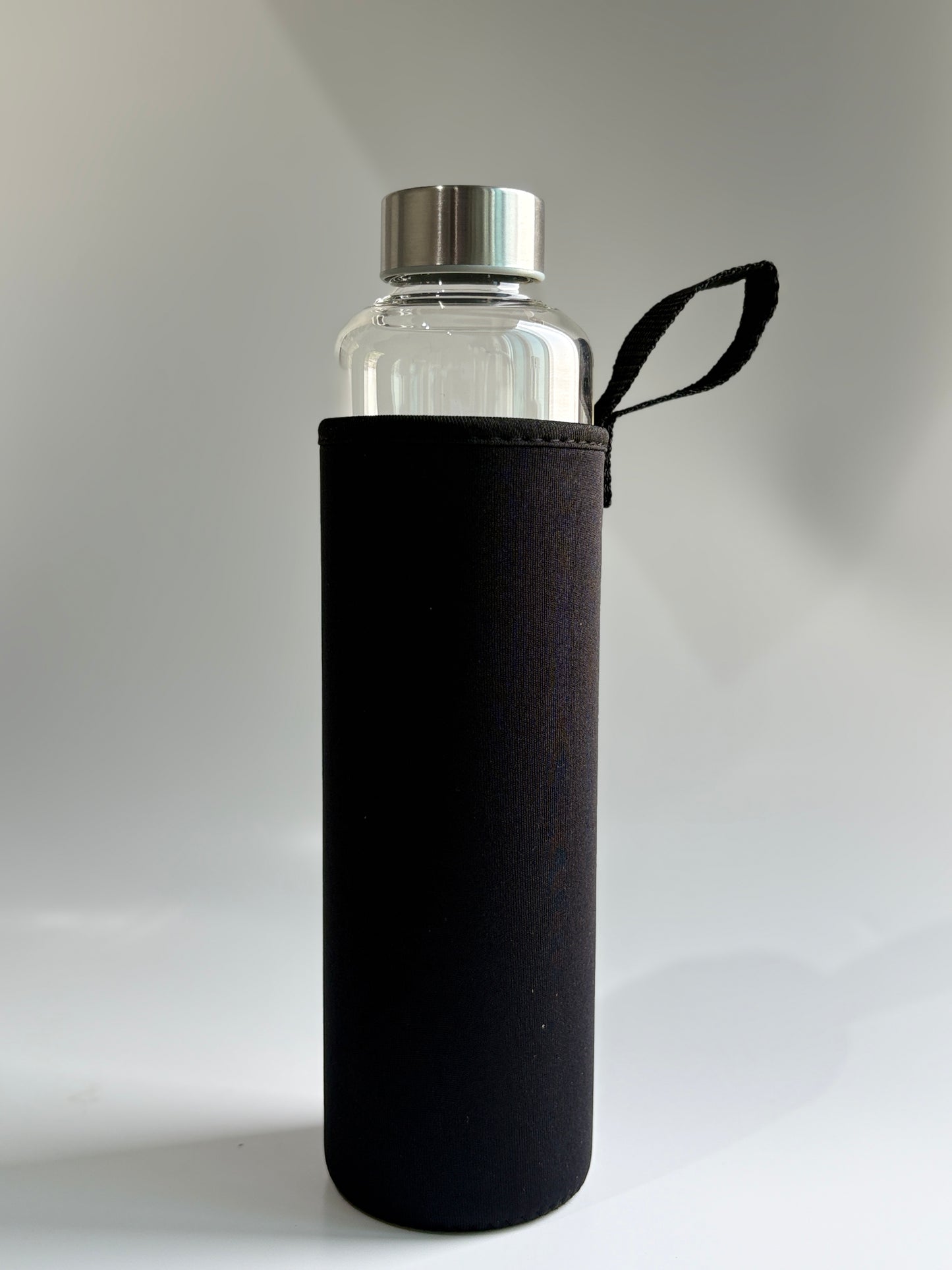Glass Water Bottle with Stainless Steel Lid