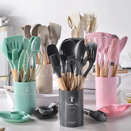 12 Pcs Premium Silicone Kitchen Tool Set – Heat Resistant