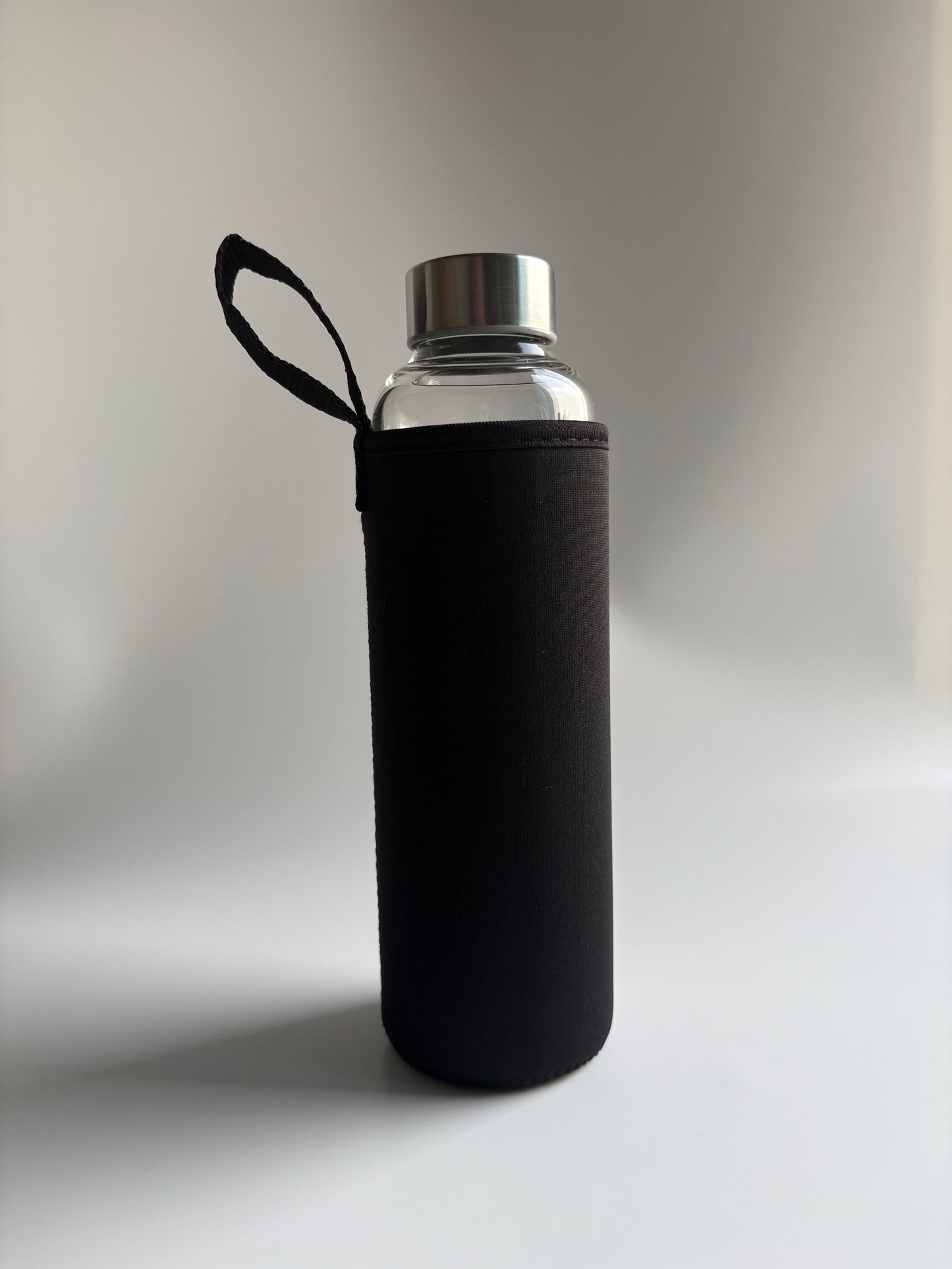 Glass Water Bottle with Stainless Steel Lid