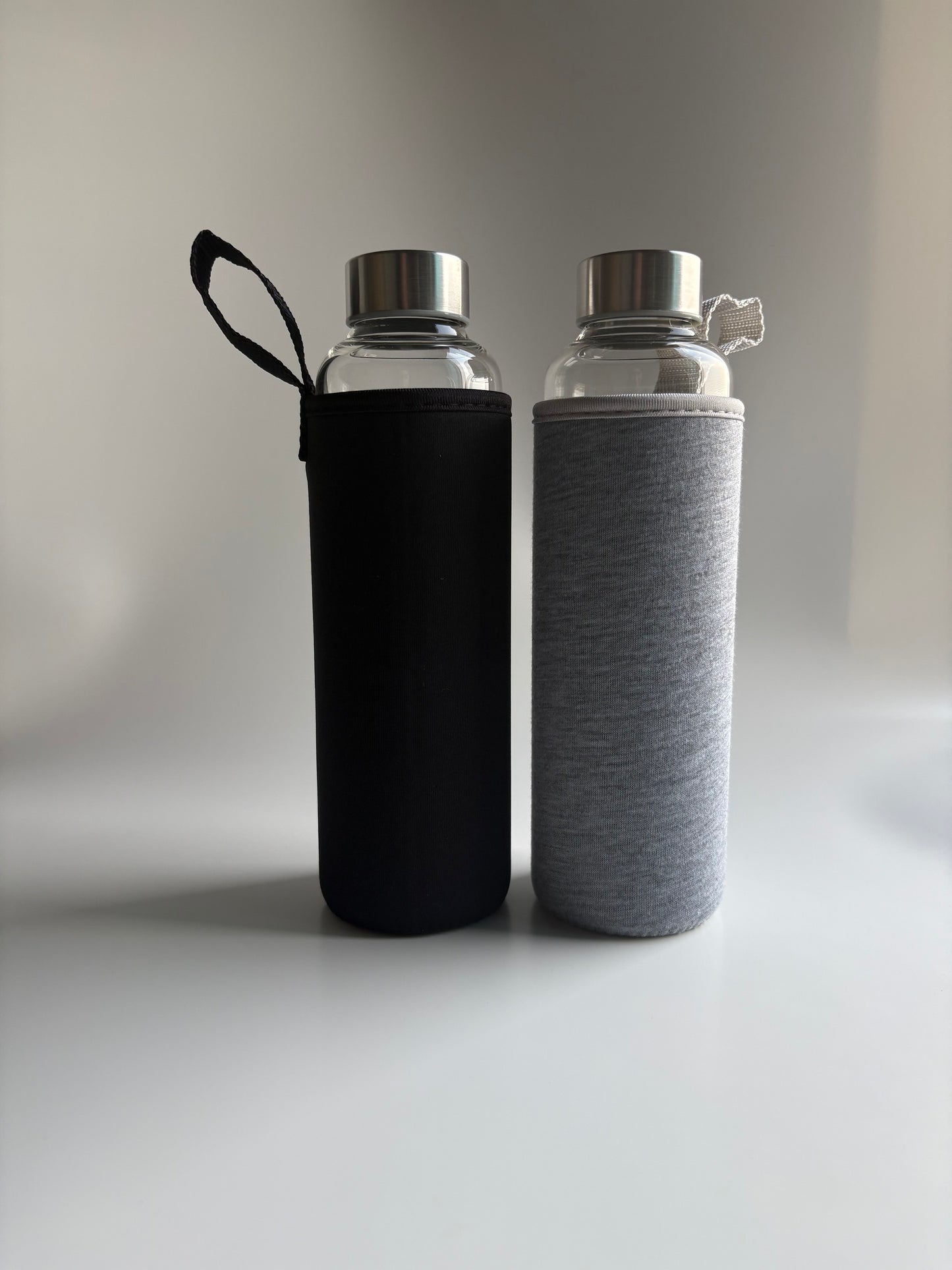 Glass Water Bottle with Stainless Steel Lid