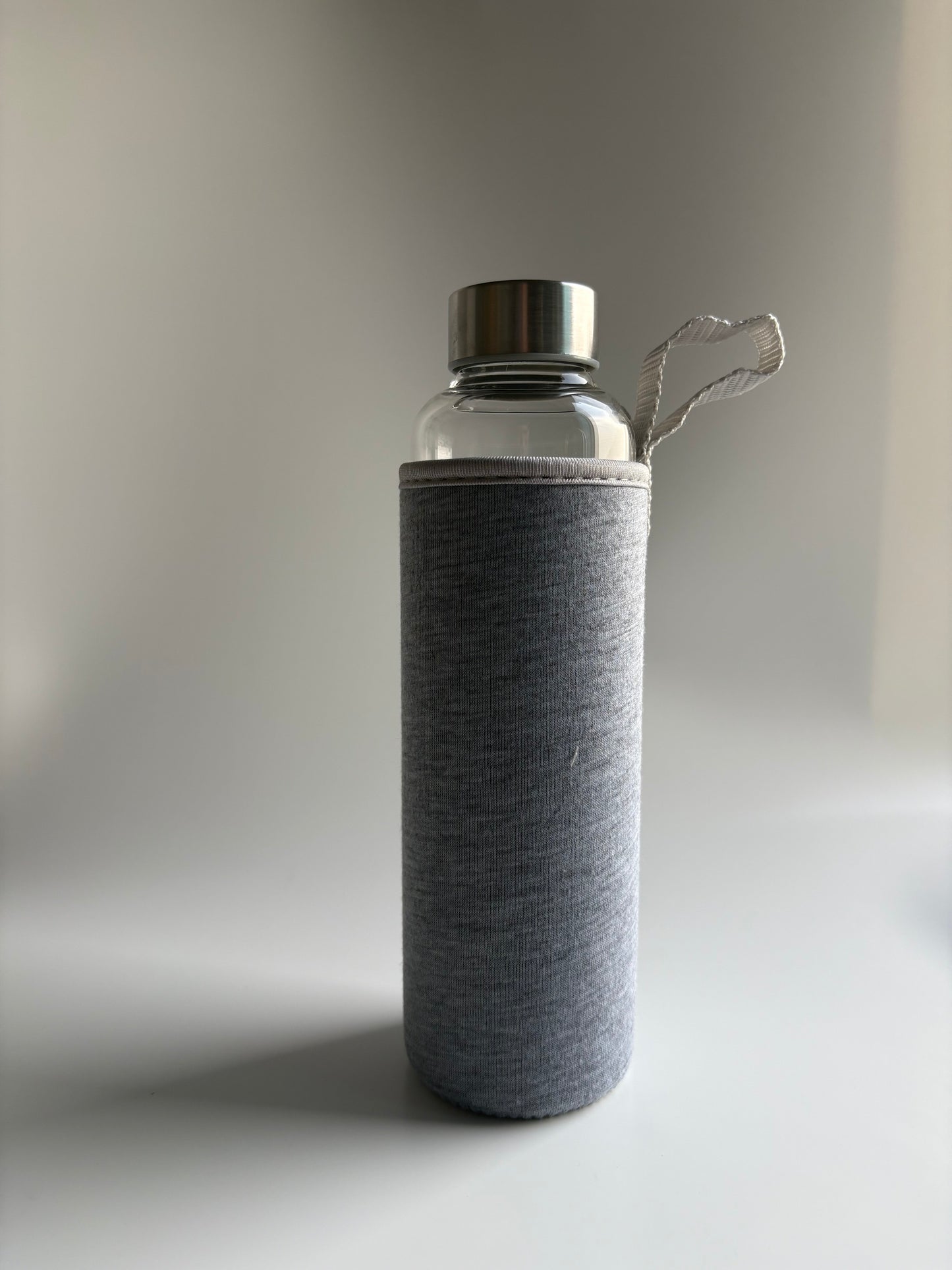 Glass Water Bottle with Stainless Steel Lid